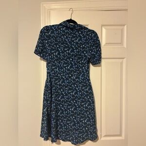 Boden Blue Puff Sleeve A-Line Dress